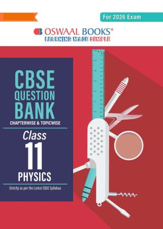 Book cover number 1 for Oswaal CBSE Question Bank Class 11 Physics (For 2026 Exam) written by NA published by Oswaal Books
