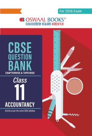 Book cover number 1 for Oswaal CBSE Question Bank Class 11 Accountancy (For 2026 Exam) written by NA published by Oswaal Books