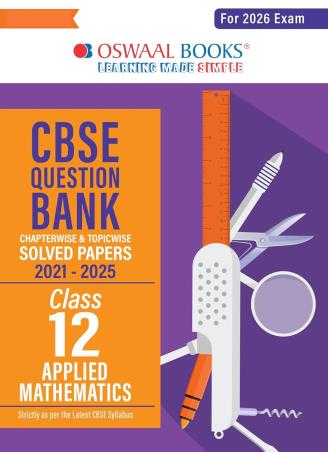 Book cover number 1 for Oswaal CBSE Question Bank Class 12 Applied Mathematics (For 2026 Exam) written by NA published by Oswaal Books
