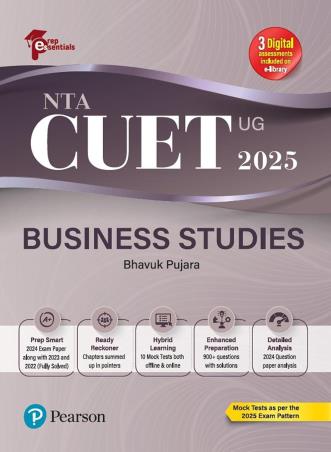 Book cover number 1 for NTA CUET (UG) 2025 Business Studies written by Bhavuk Pujara published by Pearson Education