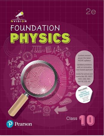 Book cover number 1 for Nvision Foundation Physics Class 10 (2025) written by Prashant Jain, Harshit Goyal published by Pearson Education