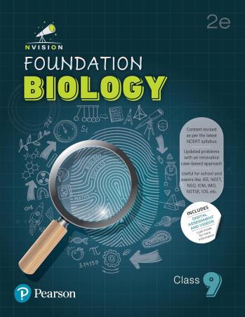 Book cover number 1 for Nvision Foundation Biology Class 9 (2025) written by Nisha Gautam, Harshita Sharma published by Pearson Education