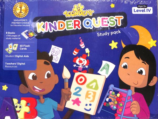 Book cover number 1 for Toondemy Kinder Quest Study Pack (Level 4) Age 5+ written by NA published by Toondemy