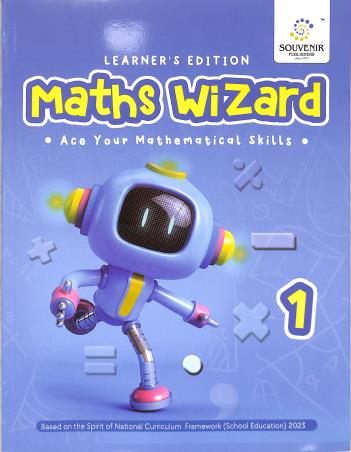 Book cover number 1 for Maths Wizard 1 (NEP 2020) written by NA published by Souvenir Publishers Pvt. Ltd.