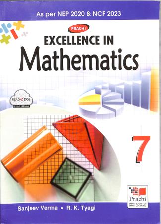 Book cover number 1 for Excellence In Mathematics 7 (NEP 2020 / NCF 2023) written by Sanjeev Verma, R. K. Tyagi published by Prachi (India) Pvt. Ltd.