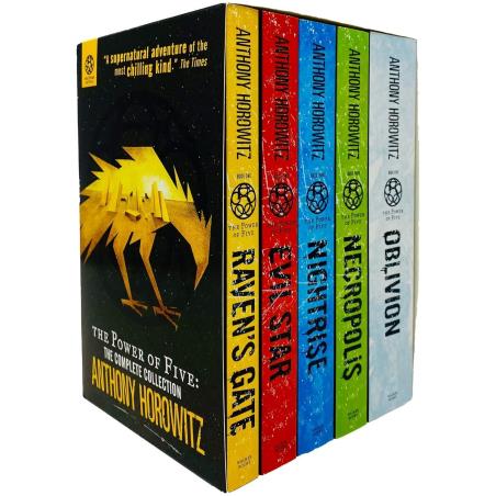Book cover number 1 for Power Of Five Books Collection - Raven's Gate, Evil Star, Night Rise, Necropolis & Oblivion written by Anthony Horowitz published by Walker Books