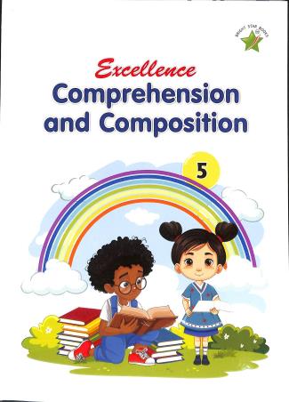 Book cover number 1 for Execellence Comprehension And Composition 5 written by Salamon Omi published by Bright Star Publication
