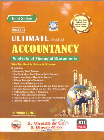 Book cover number 1 for Vinesh Ultimate Book Of Accountancy 12 Vol.3 (2026) CBSE written by Vinod Kumar published by S. Dinesh & Co.
