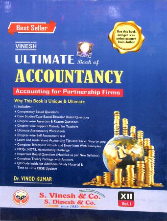 Book cover number 1 for Vinesh Ultimate Book Of Accountancy 12 Vol.1 (2026) CBSE written by Vinod Kumar published by S. Dinesh & Co.