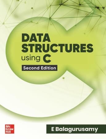 Book cover number 1 for Data Structures Using C written by E. Balagurusamy published by McGraw Hill Education Private Limited