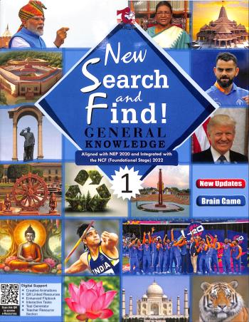 Book cover number 1 for New Search And Find! General Knowledge 1 (NEP 2020 / NCF 2022) Foundational Stage written by NA published by Tarun Publications
