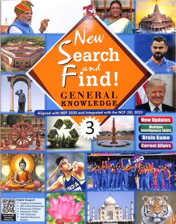 Book cover number 1 for New Search And Find! General Knowledge 3 (NEP 2020 / NCF SE 2023) written by NA published by Tarun Publications