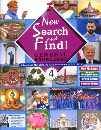 Book cover number 1 for New Search And Find! General Knowledge 4 (NEP 2020 / NCF SE 2023) written by NA published by Tarun Publications