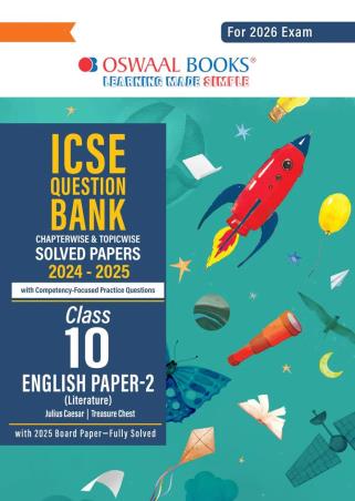 Book cover number 2 for Oswaal ICSE Question Bank Class 10 English Paper 2 Literature (For 2026 Exam) written by NA published by Oswaal Books