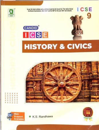 Book cover number 1 for Candid ICSE History & Civics 9 (2027) written by K. S. Randhawa published by Evergreen Publications (India) Ltd.