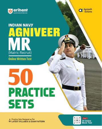 Book cover number 1 for Indian Navy Agniveer MR (Matric Recruit) Online Written Test 50 Practice Sets written by Sandeep Dixit published by Arihant Publications (India) Limited