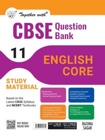 Book cover number 1 for Together With CBSE Question Bank Study Material English Core Class 11 (2025 Examination) written by Neera verma published by Rachna Sagar Pvt. Ltd.