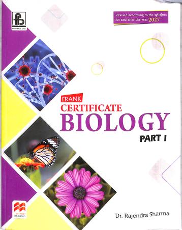 Book cover number 1 for Frank Certificate Biology Class 9 ICSE (For 2027 Examinatiom) written by Rajendra Sharma published by Frank Bros. & Co.