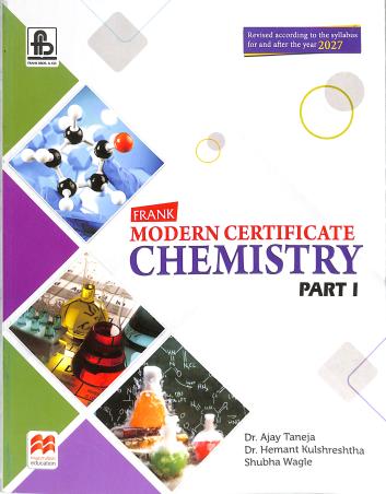 Book cover number 1 for Frank Modern Certificate Chemistry Class 9 Part 1 (2027) written by Ajay Taneja, Hemant Kulshreshtha, Shubha Wagle published by Frank Bros. & Co.