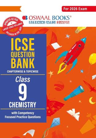 Book cover number 1 for Oswaal ICSE Question Bank Class 9 Chemistry (2026 Exam) written by NA published by Oswaal Books