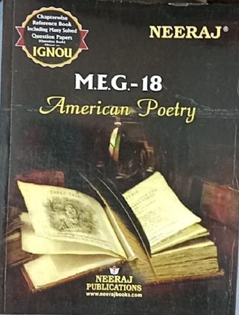Book cover number 1 for MEG 18 American Poetry (IGNOU) written by NA published by Neeraj Publications