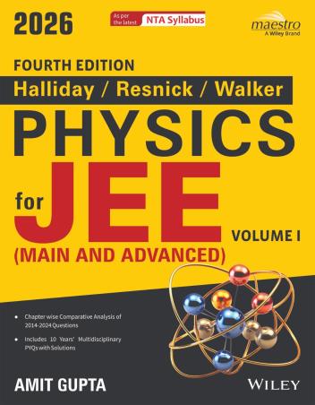 Book cover number 1 for Halliday / Resnick / Walker Physics For JEE (Main And Advanced) Volume 1 written by Amit Gupta published by Wiley India Pvt. Ltd.