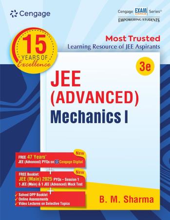 Book cover number 1 for JEE (Advanced) Mechanics 1 written by B. M. Sharma published by Cengage Learning India Private Limited