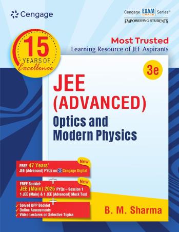 Book cover number 1 for JEE (Advanced) Optics And Modern Physics written by B. M. Sharma published by Cengage Learning India Private Limited