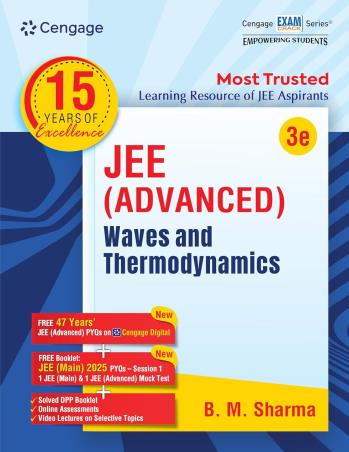 Book cover number 1 for JEE (Advanced0 Waves And Thermodynamics written by B. M. Sharma published by Cengage Learning India Private Limited