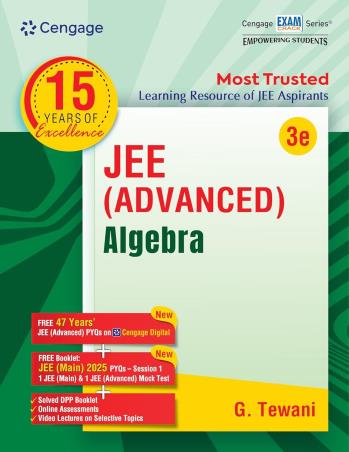 Book cover number 1 for JEE (Advanced) Algebra written by G. Tewani published by Cengage Learning India Private Limited