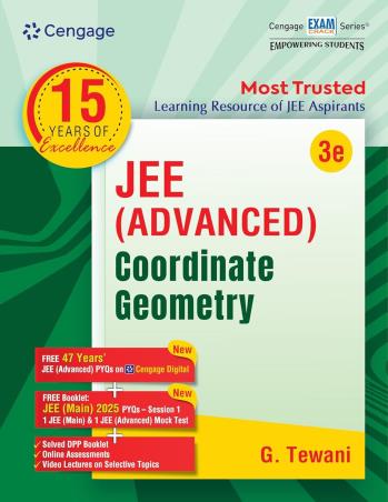 Book cover number 1 for JEE (Advanced) Coordinate Geometry written by G. Tewani published by Cengage Learning India Private Limited