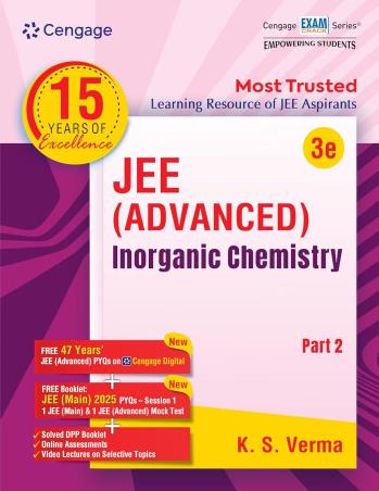 Book cover number 1 for JEE (Advanced) Inorganic Chemistry Part 2 written by K. S. Verma published by Cengage Learning India Private Limited