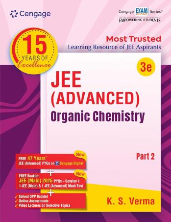 Book cover number 1 for JEE (Advanced) Organic Chemistry Part 2 written by K. S. Verma published by Cengage Learning India Private Limited