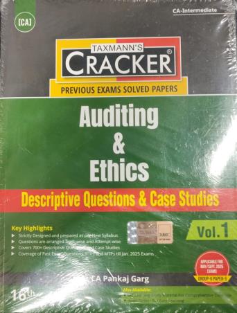 Book cover number 1 for Taxmann's Cracker Auditing & Ethics (Set Of 2 Books) Group 2 Paper 5 written by Pankaj Garg published by Taxmann Publications Pvt. Ltd.