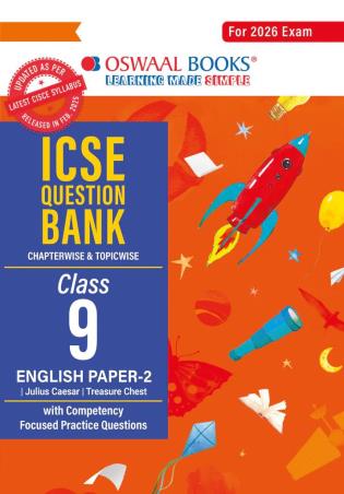 Book cover number 1 for Oswaal ICSE Question Bank Chapterwise & Topicwise Class 9 English Paper 2 (2026 Exam) written by NA published by Oswaal Books