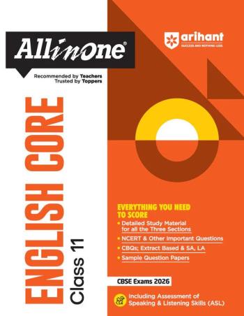 Book cover number 1 for All In One English Core Class 11 (CBSE Exams 2026) written by Parneet Kaur published by Arihant Prakashan