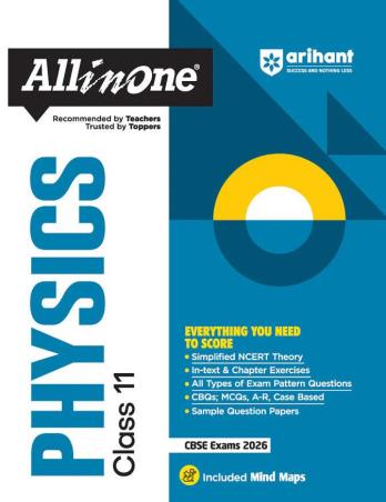 Book cover number 1 for All In One Physics Class 11 (CBSE Exams 2026) written by Rahul Kumar, Nitesh Kumar published by Arihant Prakashan