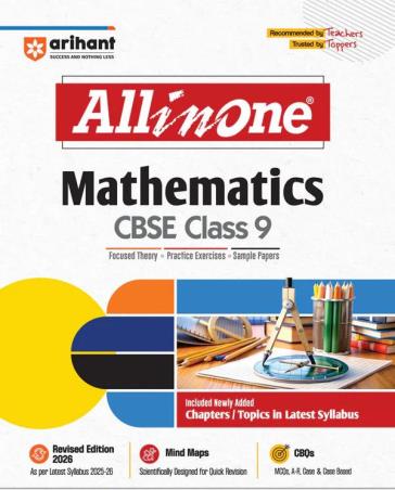 Book cover number 1 for All In One Mathematics Class 9 CBSE written by Sunil Rathore, Rakesh Pandey published by Arihant Prakashan