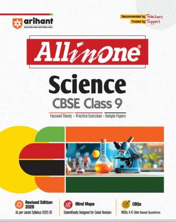 Book cover number 1 for All In One Science Class 9 CBSE (2026) written by Rashmi Gupta, Shubhankar Vats, Heena Sharma published by Arihant Prakashan