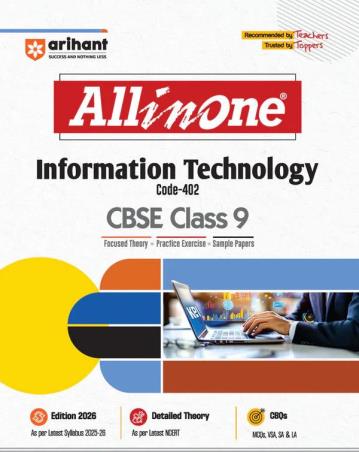 Book cover number 1 for All in One Information Technology Class 9 CBSe written by Neetu Gaikwad published by Arihant Prakashan