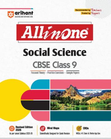 Book cover number 1 for All In One Social Science CBSE Class 9 (Revised Edition 2026) written by Kriti Arora published by Arihant Prakashan