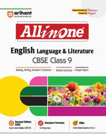 Book cover number 1 for All In One English Language & Literature CBSE Class 9 (Revised Edition 2026) written by Parneet Kaur, Neha Vats published by Arihant Prakashan