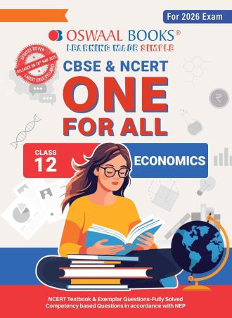 Book cover number 1 for Oswaal CBSE & NCERT One For All Economics Class 12 (For 2026 Exam) written by NA published by Oswaal Books