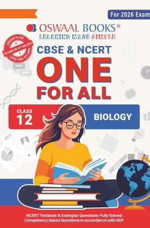 Book cover number 1 for Oswaal CBSE & NCERT One For All Biology Class 12 (For 2026 Exam) written by NA published by Oswaal Books