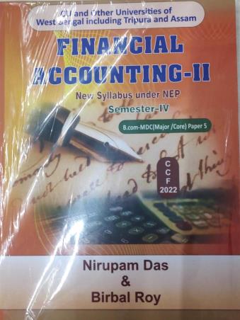 Book cover number 1 for Financial Accounting 2 B.Com MDC (Major/Core) Paper 5 Semester 4 (NEP / CCF 2022) written by Nirupam Das, Birbal Roy published by G. S. Publishers
