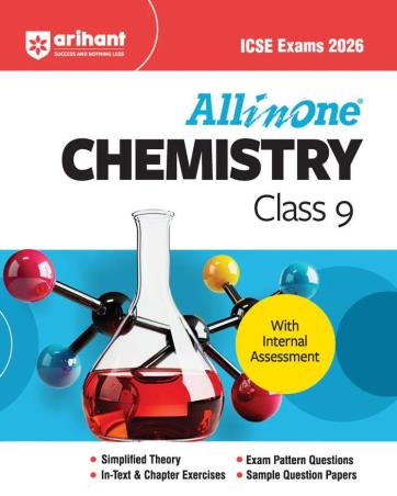 Book cover number 1 for All In One Chemistry Class 9 (ICSE Exams 2026) written by Pooja Yadav published by Arihant Prakashan