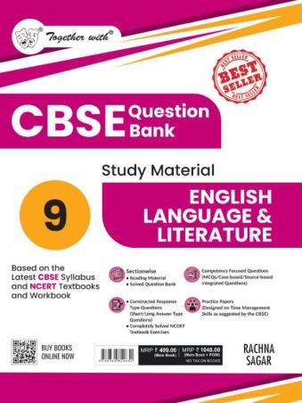Book cover number 1 for Together With CBSE Question Bank Study Material English Language & Literature Class 9 (2026 Edition) written by Neeta Sharma published by Rachna Sagar Pvt. Ltd.