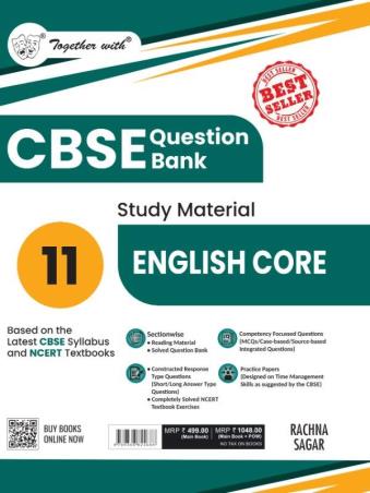 Book cover number 1 for Together With CBSE Question Bank Study Material English Core Class 11 (2026 Edition) written by Neera verma published by Rachna Sagar Pvt. Ltd.