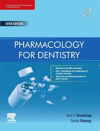 Book cover number 1 for Pharmacology For Dentistry written by Tara V. Shanbhag, Smita Shenoy published by Elsevier
