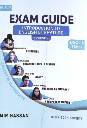 Book cover number 1 for Exam Guide Introduction To English Literature (Prose) DSC-2 SEM-2 (NEP) written by Mir Hasan published by Reba Book Society